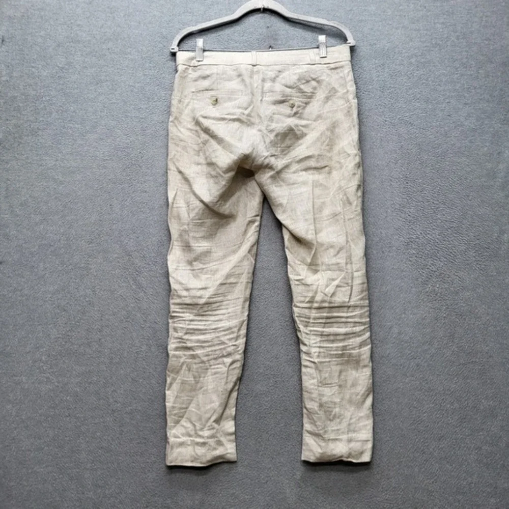 Banana Republic Women Pants 0 Beige Linen Dress Pants‎ Button 28